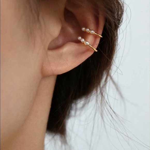 Jewelry - Gold 4/$25 Faux Pearl Ear Cuff